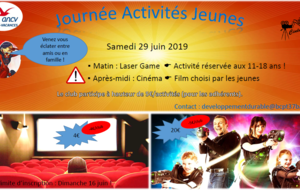 ANNULATION de la Journée Activités Jeunes