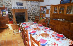 La salle à manger du gîte