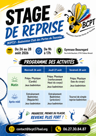 Stage de reprise Août 2026
