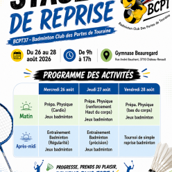 Stage de reprise Août 2026